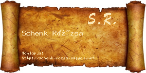 Schenk Rózsa névjegykártya